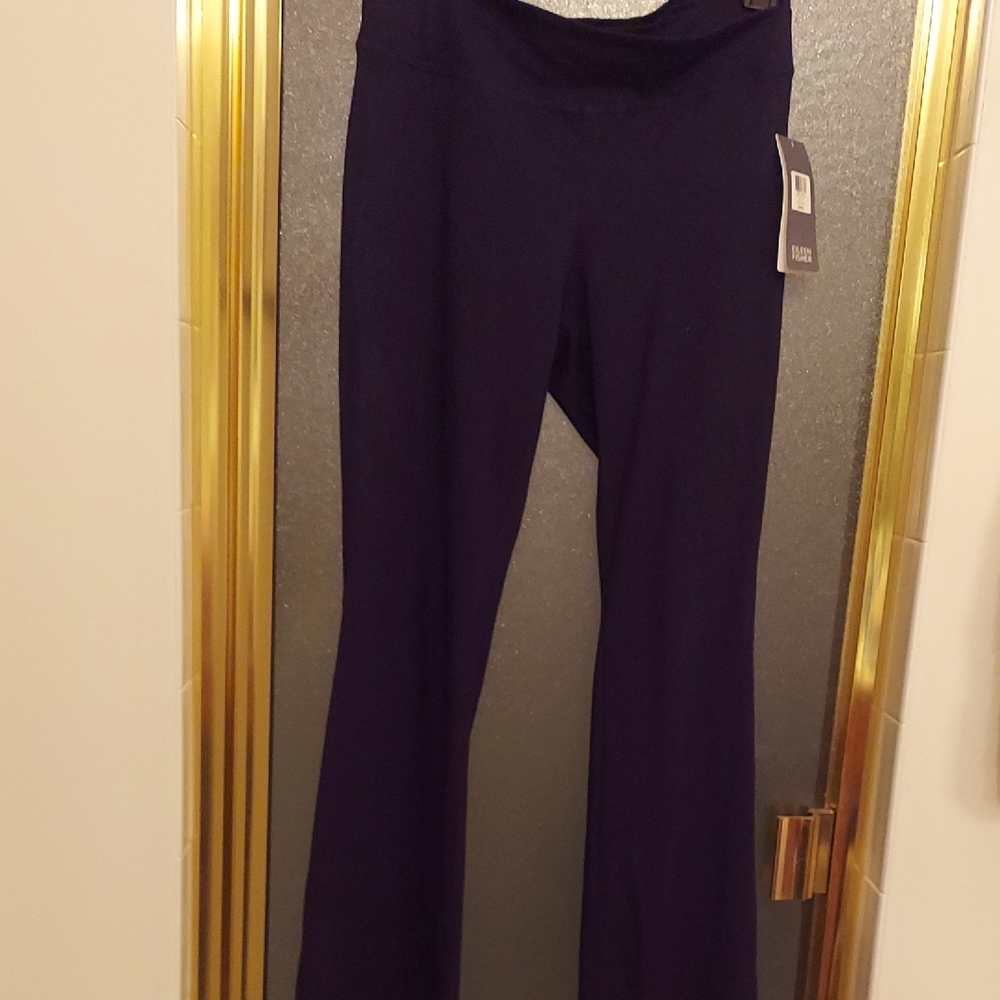 Eileen Fisher Deep Purple Flare Pants